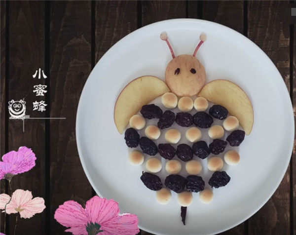 小蜜蜂水果拼盤圖片 超級簡單的水果拼盤制作