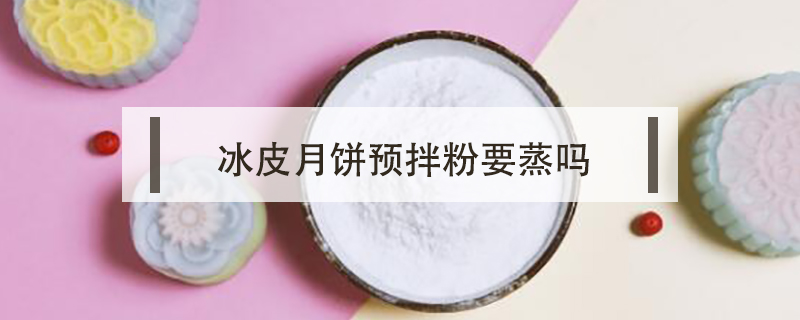 冰皮月餅預拌粉要蒸嗎