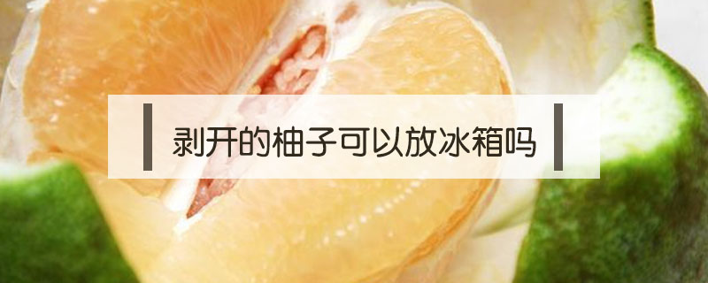剝開的柚子可以放冰箱嗎