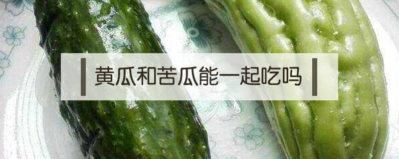 黃瓜和苦瓜能一起吃嗎
