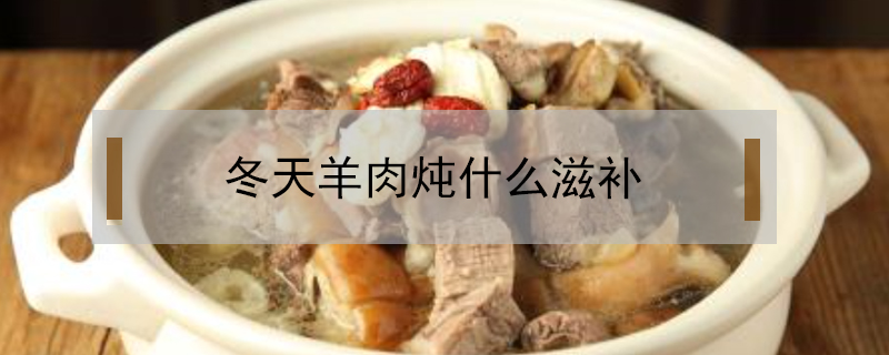 冬天羊肉燉什么滋補