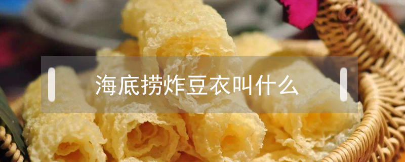 海底撈炸豆衣叫什么